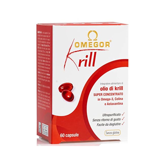 Omegor Krill Integratore Omega3 EPA e DHA Funzioni Cognitive 60 Capsule Molli