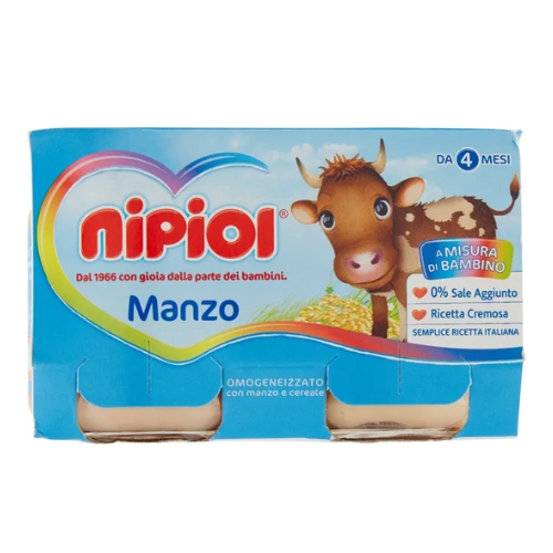 Nipiol Omogeneizzato Manzo 2x120g 4Mesi+