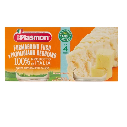 Plasmon Omogeneizzato Formaggino e Parmiggiano 2 vasetti da 80 g