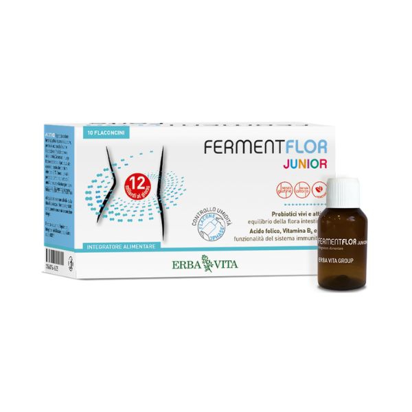 Erba Vita Fermentflor Junior Integratore Fermenti Lattici 10 Flaconcini