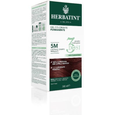 Herbatint Tintura Capelli Gel Permanente 3Dosi 5M Castano Chiaro Mogano 300 ml