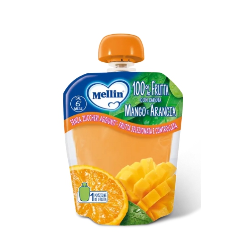 Mellin Pouch Arancia Mango Carota 90g 6Mesi+