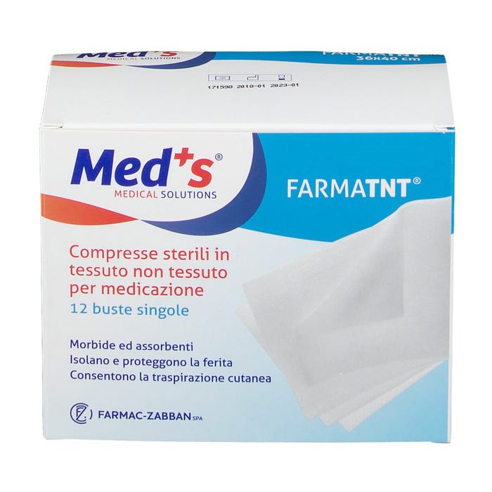 Meds Garza Compressa Tessuto Non Tessuto 5x5cm 12 Pezzi