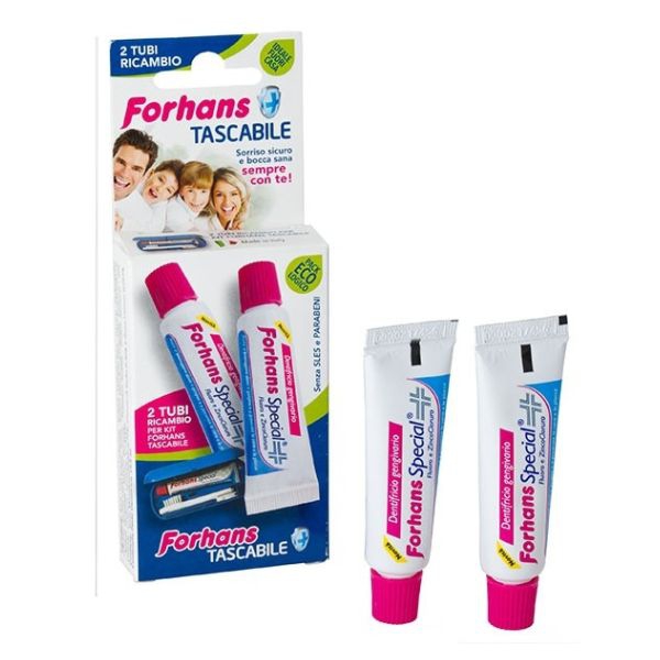 Forhans Tascabile Kit Ricambio Dentifricio 2x12,5 ml