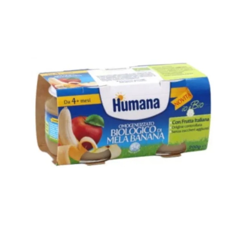 Humana Omogeneizzato Biologico Mela Banana 2x100 g