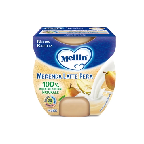 Mellin Merenda Latte E Pera 2x100g