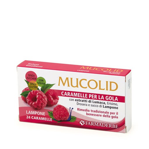 Mucolid Lumaca E Lampone 24 Caramelle