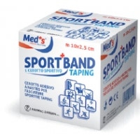 Med's Sport Band Cerotto Adesivo Nastro Fasciature Sportive Taping 10 m x 3,8 cm