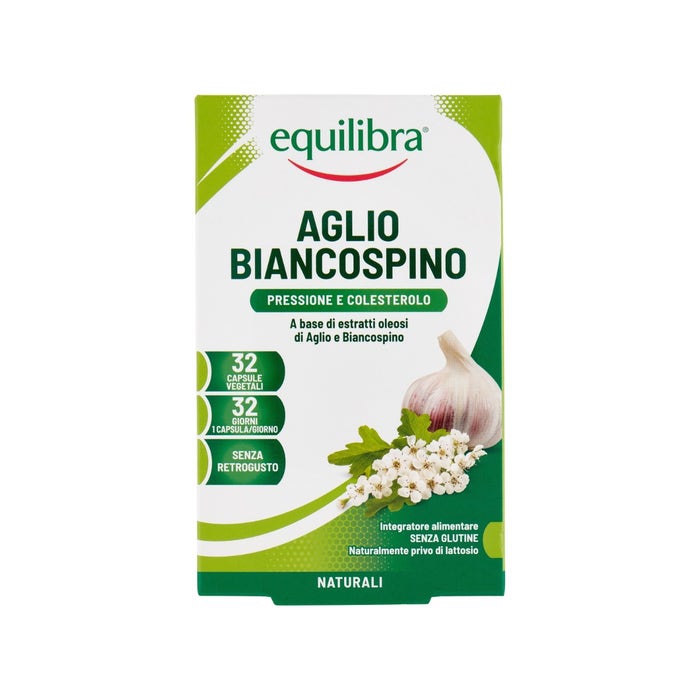 Equilibra Aglio e Biancospino Integratore Benessere Cardiovascolare 32 Capsule V