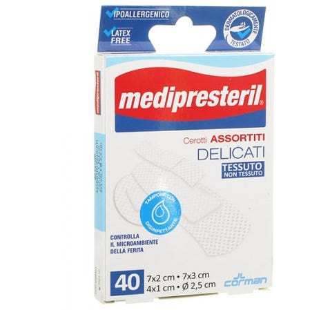 Medipresteril Cerotti Delicati Assortiti 4 Formati 40 Pezzi