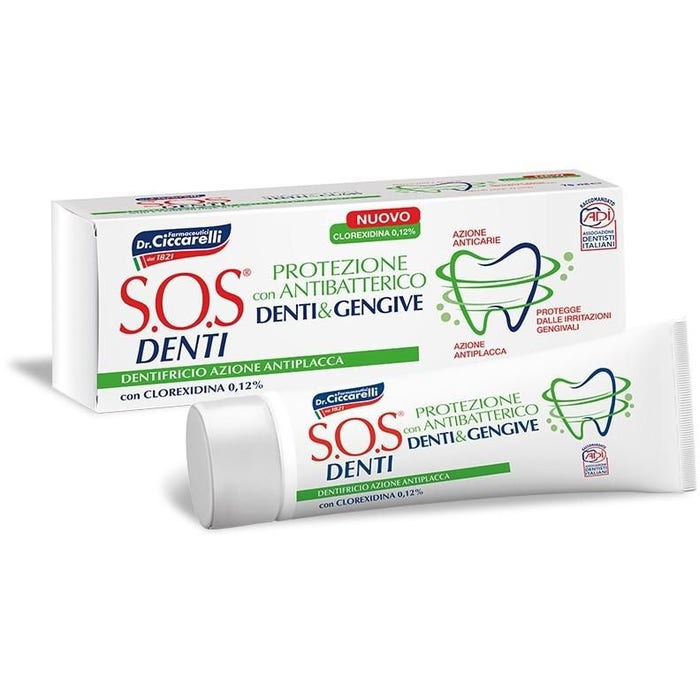 Ciccarelli Sos Denti Antiplacca Dentifricio Clorexidina 75ml