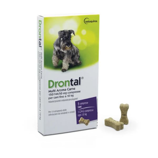 Antiparassitario per cani  efficace contro vermi intestinali  aromatizzato alla carne.