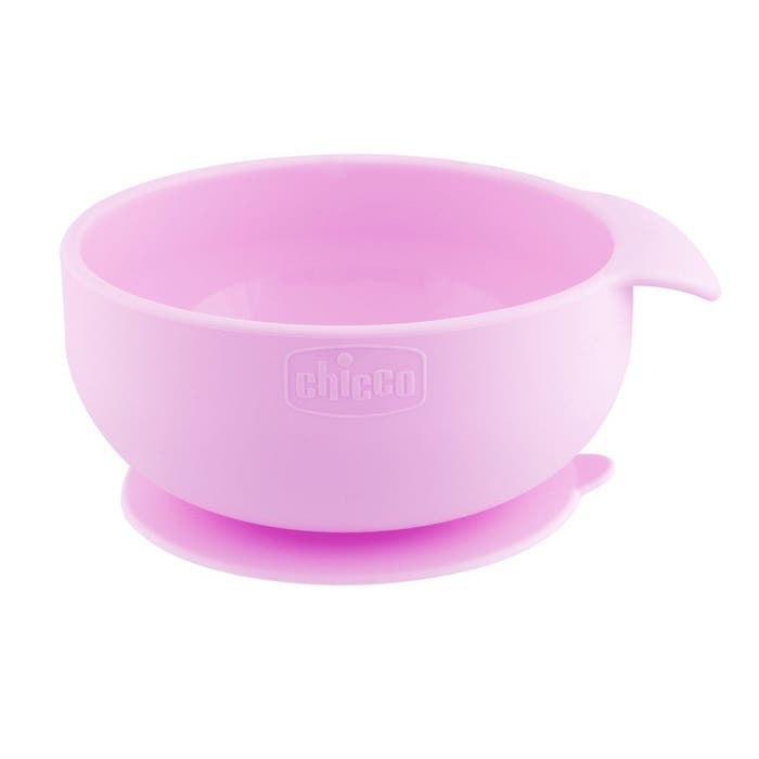 Chicco Ciotola Con Ventosa Silicone Rosa 1 Pezzo