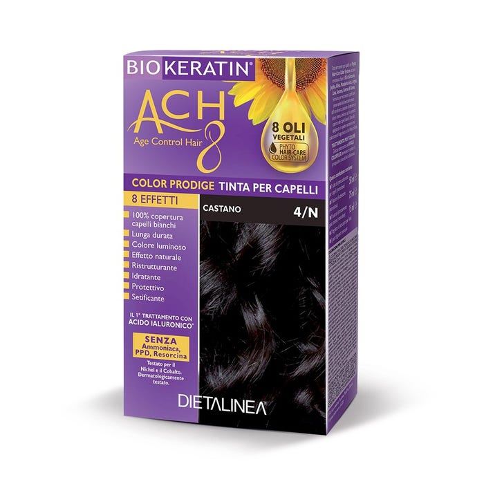 Biokeratin Ach8 Tinta per Capelli Castano 4/N