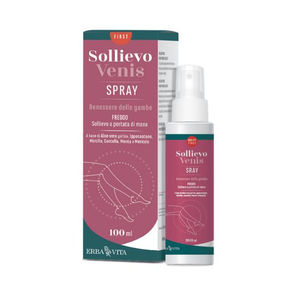 Erba Vita Sollievo Venis Spray Freddo per il Benessere delle Gambe 100 ml