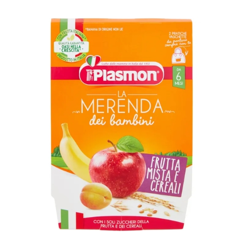 Plasmon La Merenda Bambini Frutta/Cereali Asettico 2x120g 6Mesi+