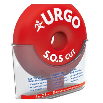 Urgo SOS Cut  Benda Autoadesiva 3mx2,5cm 1 Pezzo