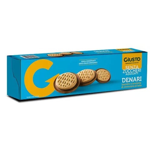 Giusto Biscotti Senza Zucchero Denari 120g