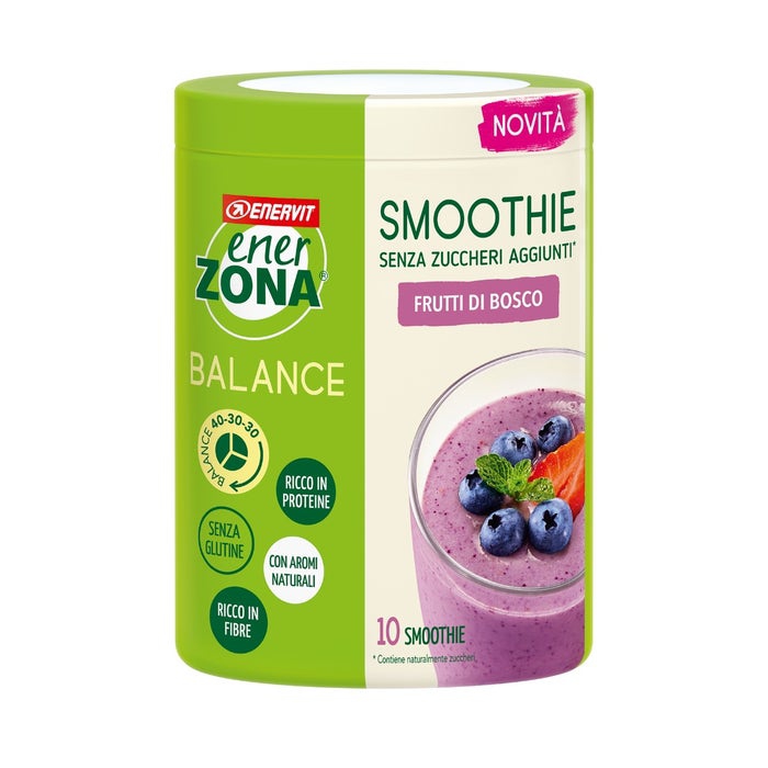 Enerzona Smoothie Proteico Frutti di Bosco per Spuntini Bilanciati 300 gr