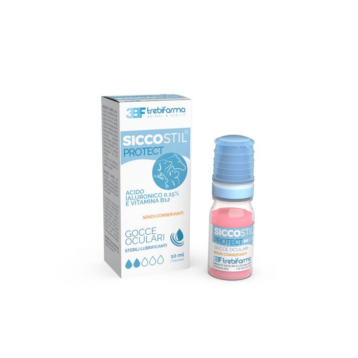 Trebifarma Siccostil Protect Gocce Oculari Sterili Lubrificanti Per Animali 10ml