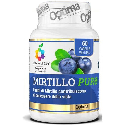 Optima Naturals Mirtillo Puro Colours Of Life Integratore Vista 60 Capsule