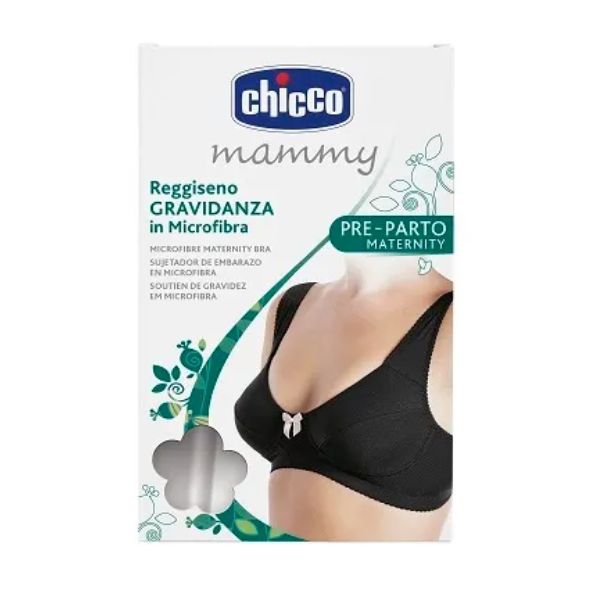 Chicco MD Reggiseno Gravidanza Microfibra Nero Taglia 3C