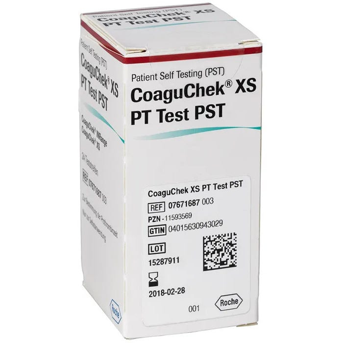 Roche CoaguChek XS PT Test PST Strisce Reattive 24 Strisce