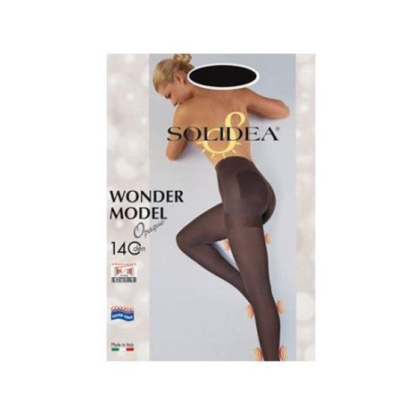 Solidea Wonderl Model Opaque 140 DEN Collant Compressivo Colore Nero Taglia 4