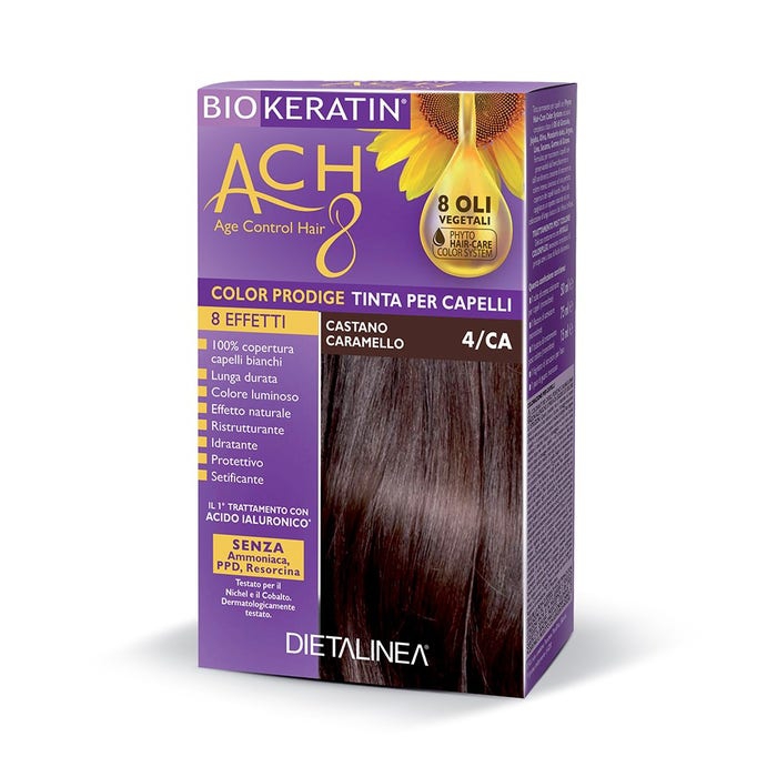 Biokeratin Ach8 Tinta per Capelli Castano Caramello 4/CA