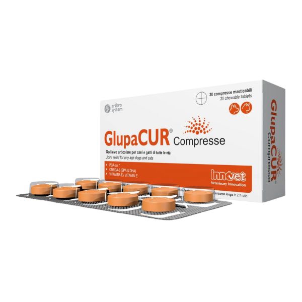 Glupacur Integratore Sollievo Articolare Cani e Gatti 200 Compresse