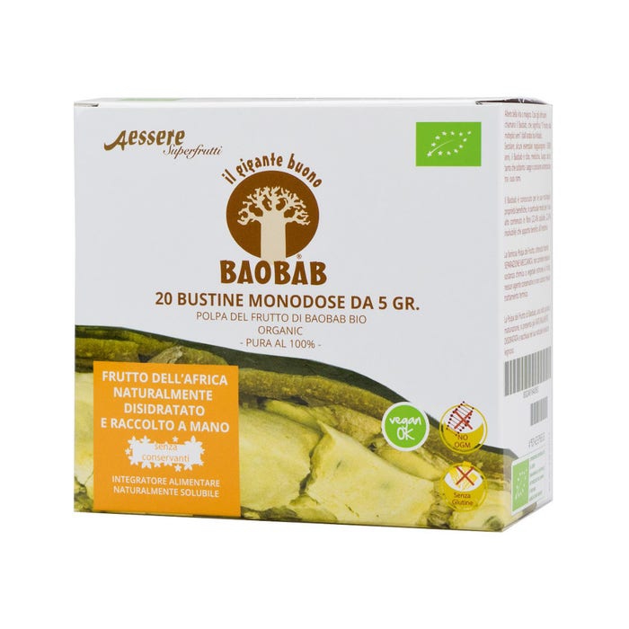 Aessere Baobab Polpa Bio 20 Bustine