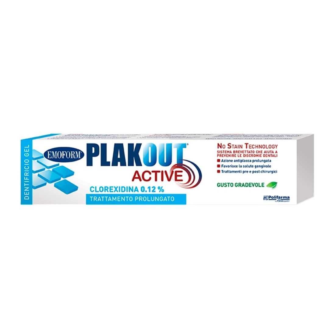 Emoform Plak Out Active Dentifricio Gel 0 12% Trattamento Prolungato 75 ml