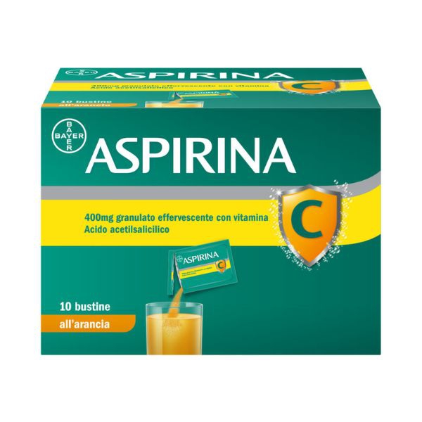 Aspirina 400 Mg Granulato Effervescente Con Vitamina C 10 Bustine 10 G