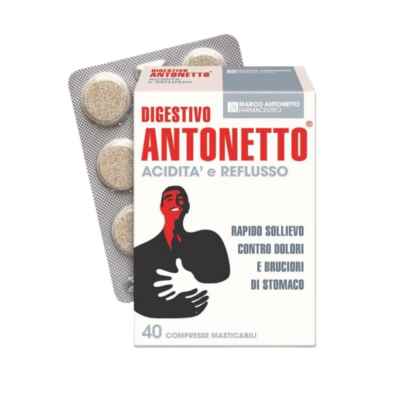 Digestivo Antonetto Acidità E Reflusso 40 Compresse Masticabili